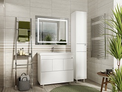 Misty Шкаф пенал Алиса 35 R белый – фотография-3